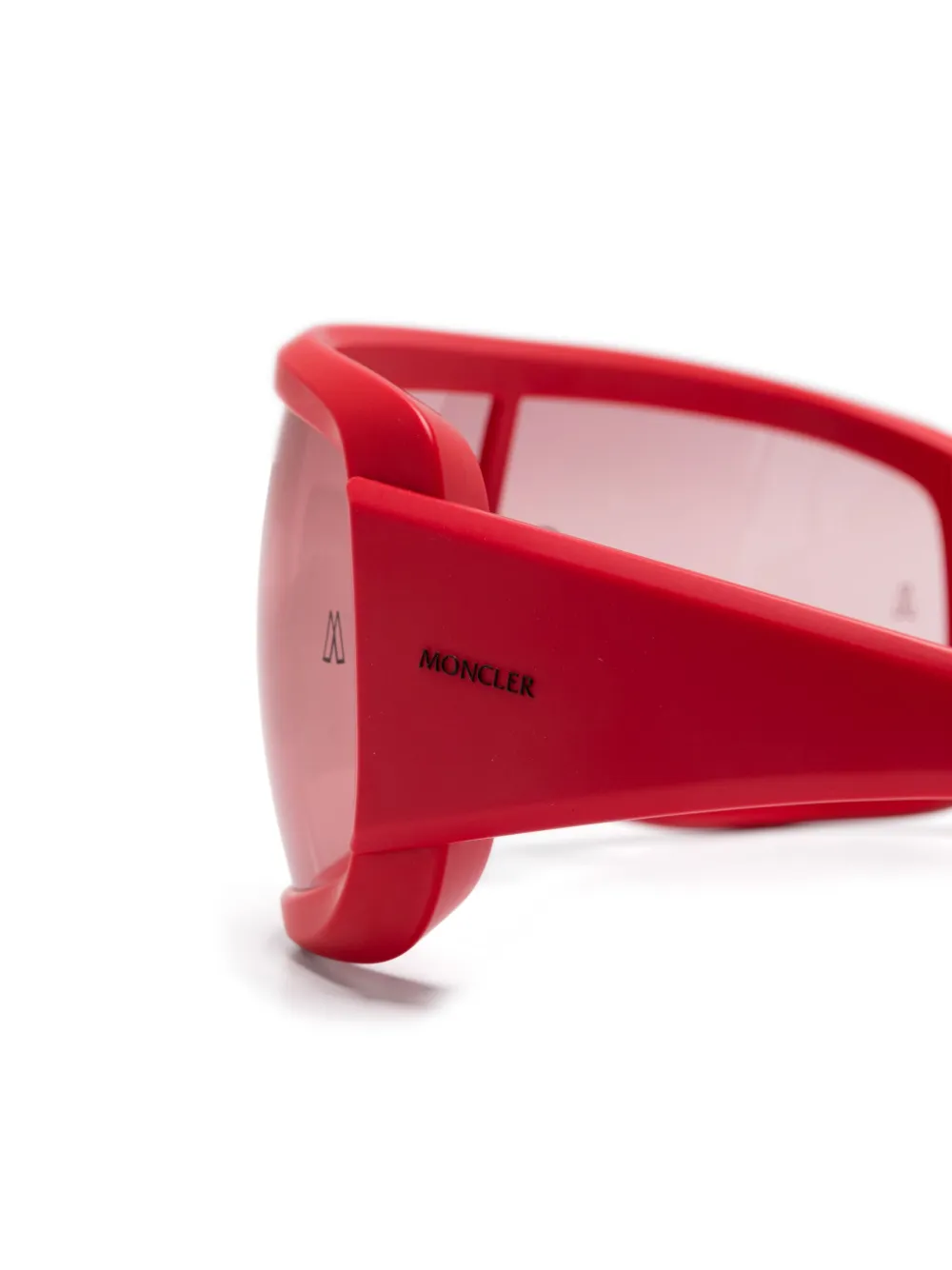 Moncler Eyewear Snowseeker zonnebril met rechthoekig montuur Rood