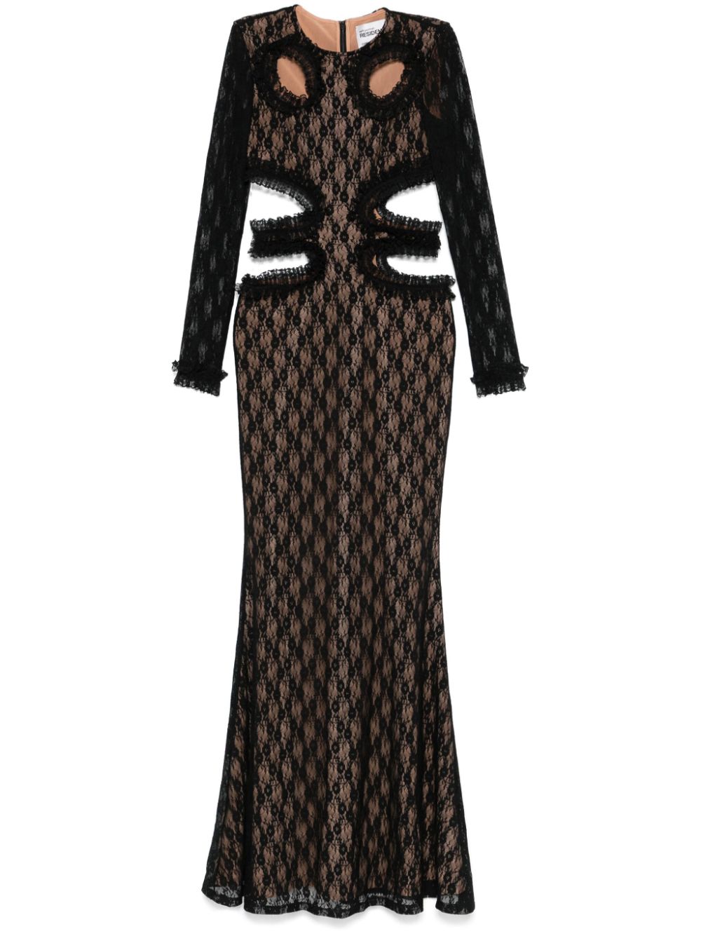 Self-Portrait x Christopher Kane lace cut-out maxi dress – Black