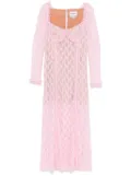 Self-Portrait x Christopher Kane lace ruffle midi dress - Pink