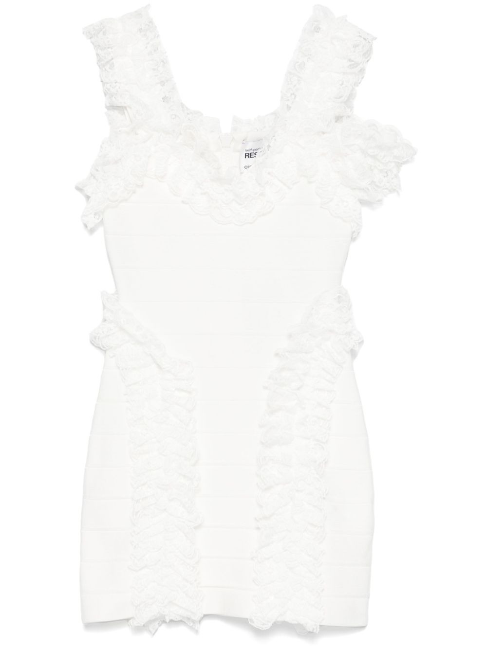 x Christopher Kane knit ruffle mini dress