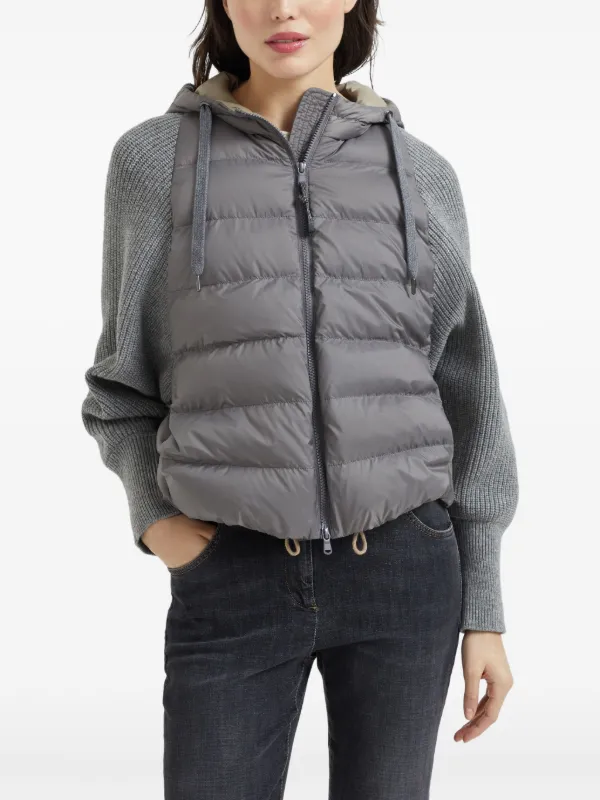 Brunello Cucinelli パデッドジャケット | グレー | FARFETCH JP