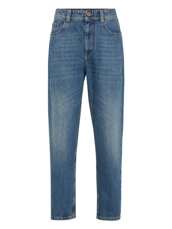BRUNELLO CUCINELLI ブルネロクチネリバギーテーパードデニム Brunello Cucinelli テーパード バギージーンズ | ブルー | FARFETCH JP