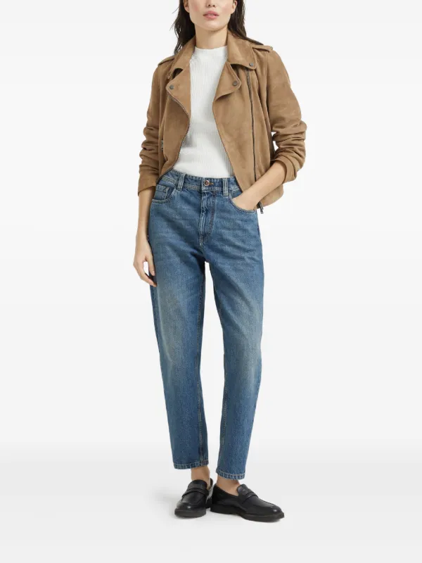BRUNELLO CUCINELLI ブルネロクチネリバギーテーパードデニム Brunello Cucinelli テーパード バギージーンズ | ブルー | FARFETCH JP