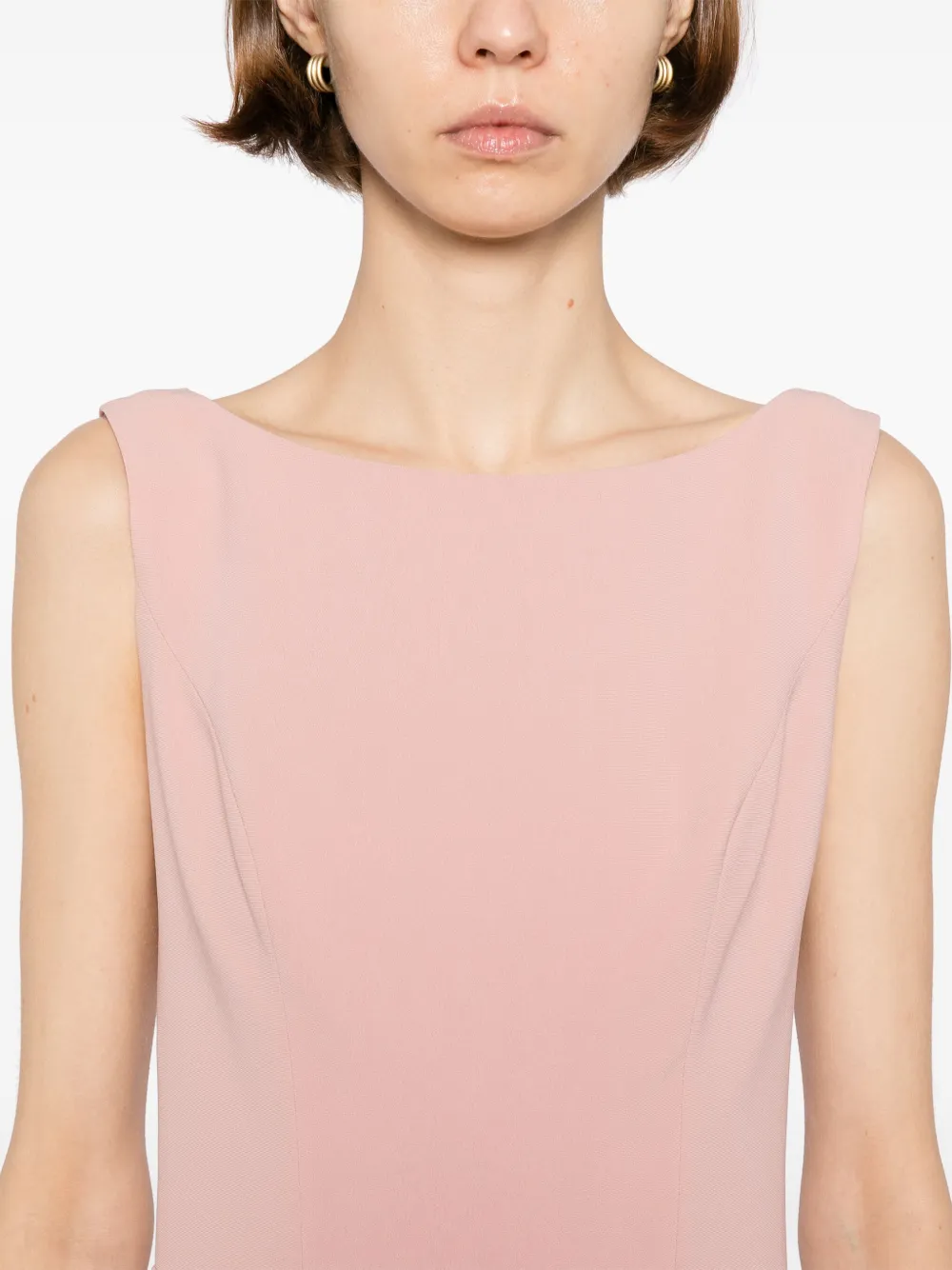 Isabel Sanchis boatneck flare jumpsuit Roze