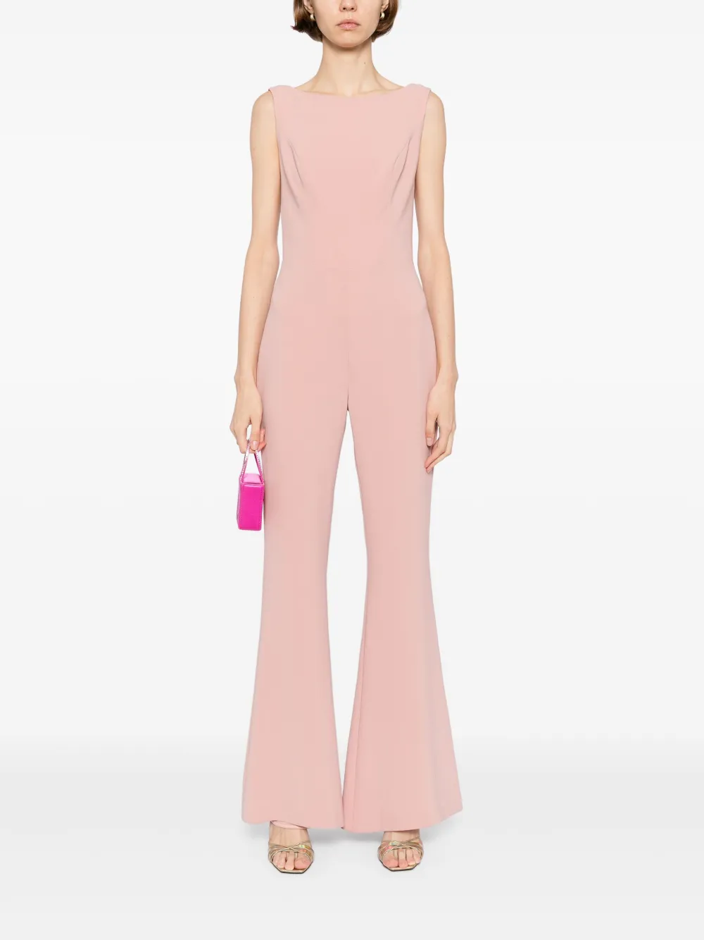 Isabel Sanchis boatneck flare jumpsuit | Full Length | Image 2