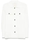 Eleventy classic-collar shirt jacket - White