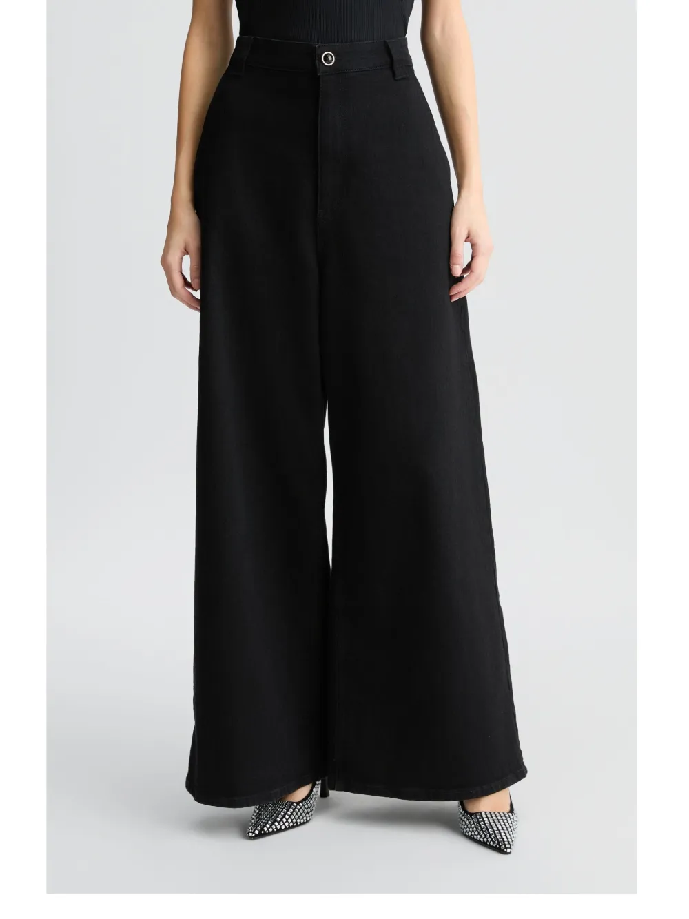 LIU JO Jeans met wijde pijpen Zwart