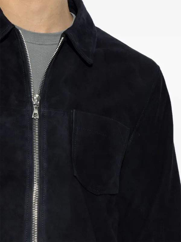Officine Generale スエード ジャケット | ブルー | FARFETCH JP