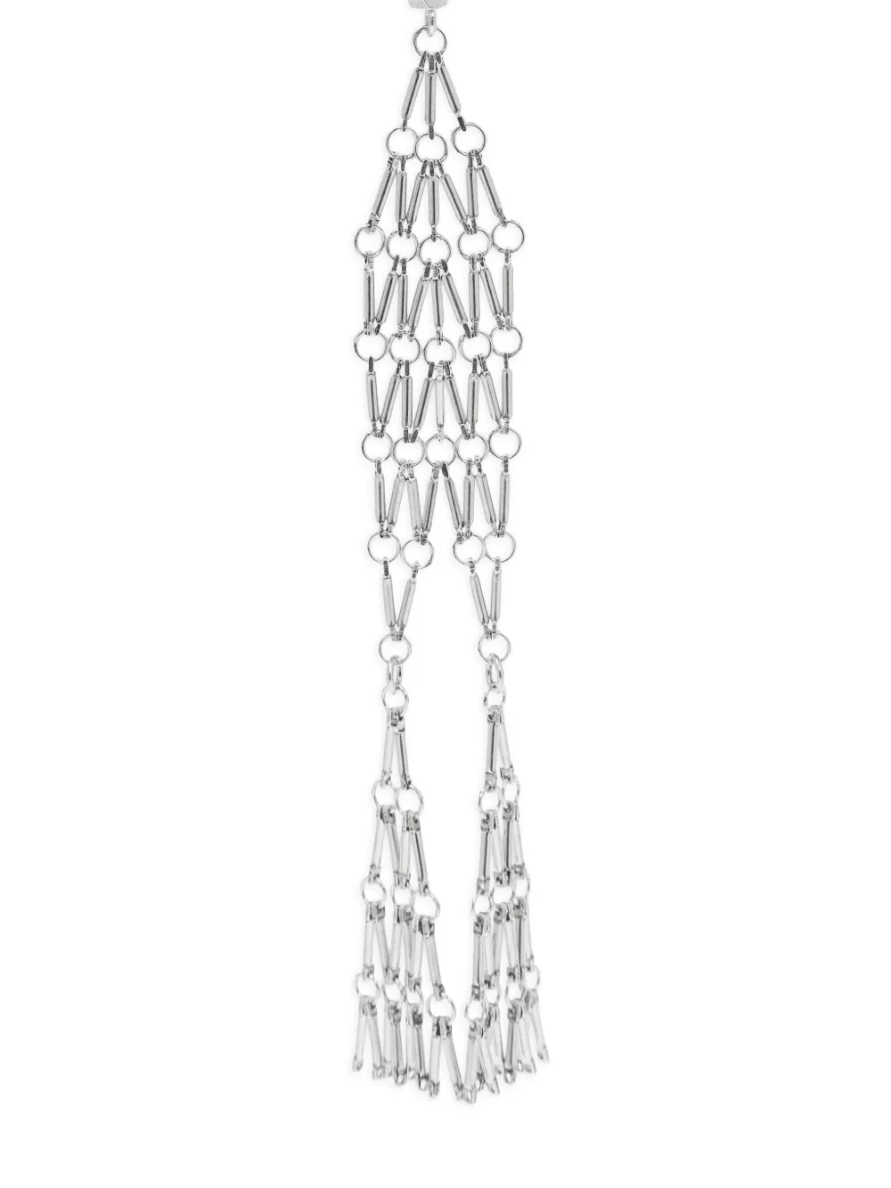 Isabel Marant Earrings Long Dangling Intricate Pattern In Silver