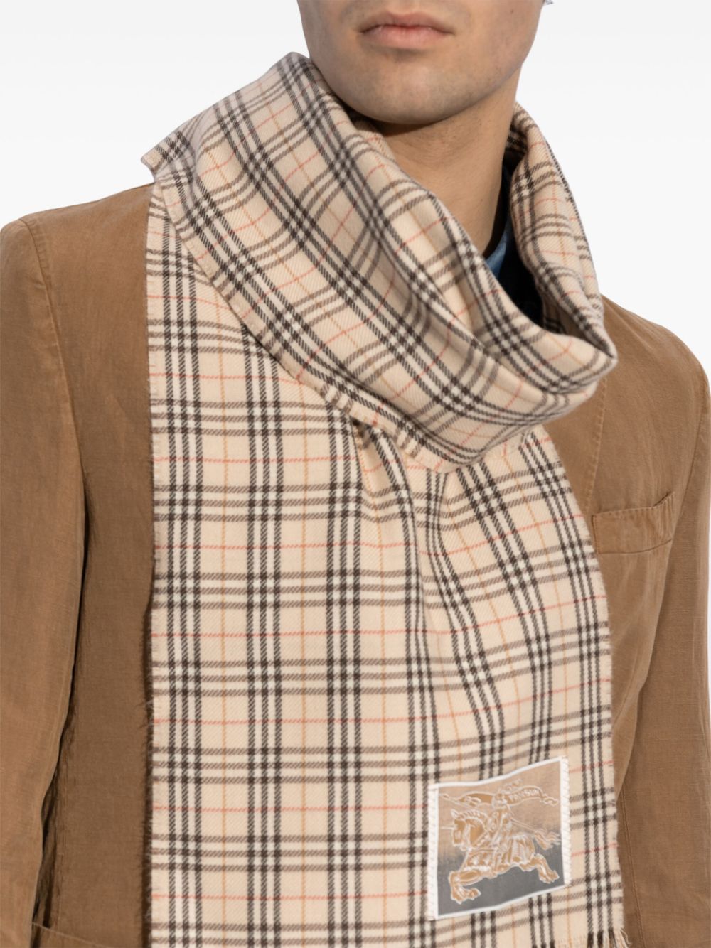 Burberry Geruite sjaal Beige