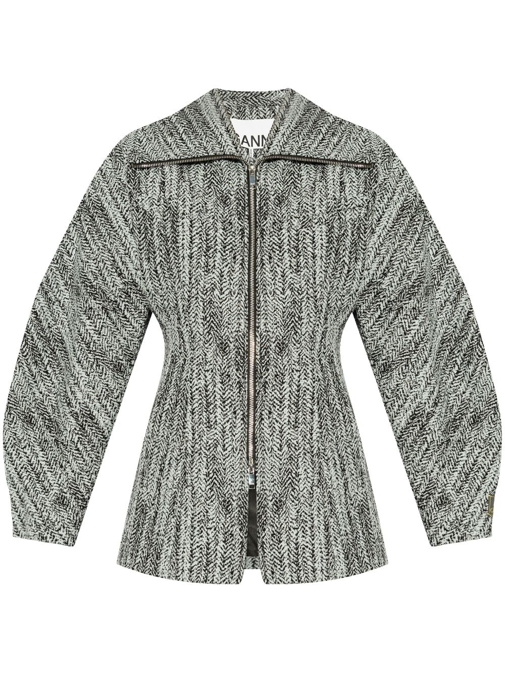 GANNI tweed jacket Grijs