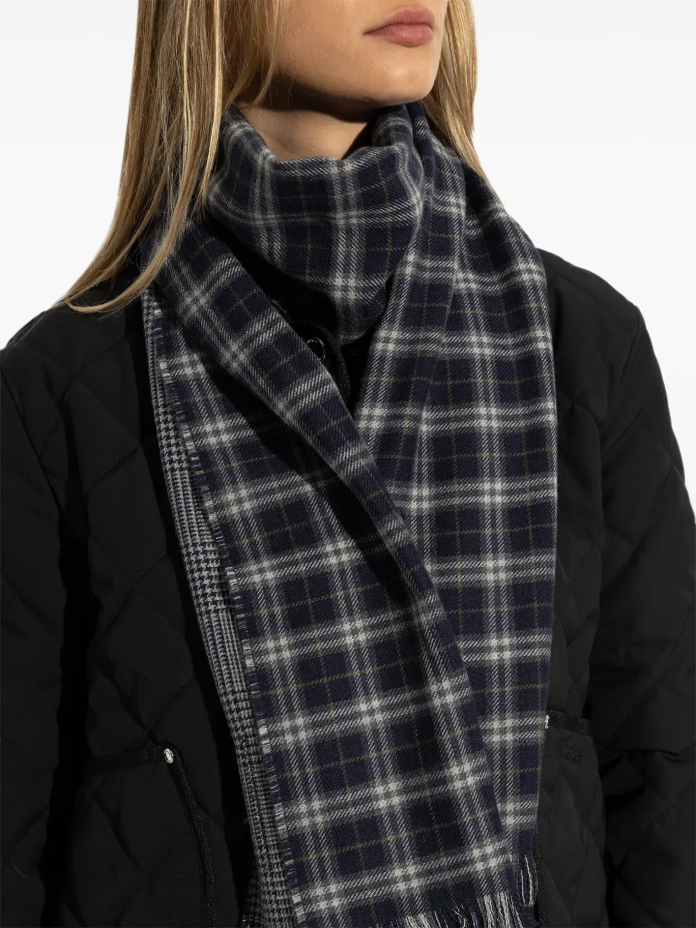 Burberry Geruite sjaal Blauw