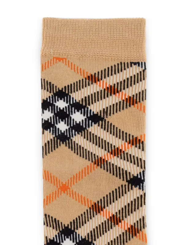 超希少✨BURBERRY ペイズリー柄　サスペンダー　ホースロゴ　ゴールド金具 Burberry Kids Check Socks | Neutrals | FARFETCH