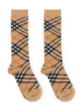 Burberry Kids check socks - Neutrals