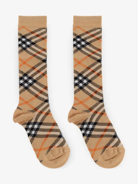 Burberry Kids calcetines con motivo de cuadros