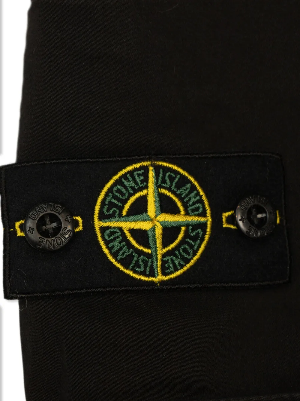 Stone Island Junior Broek met Compass-logopatch Zwart