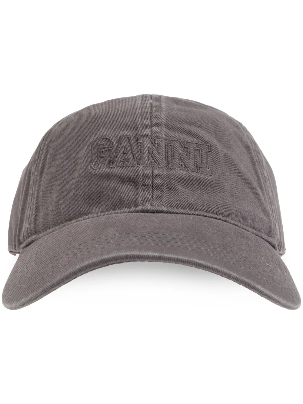GANNI Honkbalpet met geborduurd logo Grijs