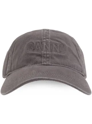 ★Ganni★グレーロゴボールキャップ GANNI ロゴ キャップ | グレー | FARFETCH JP
