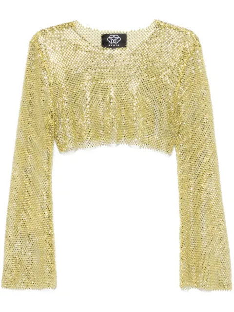 Santa Brands cropped langærmet top