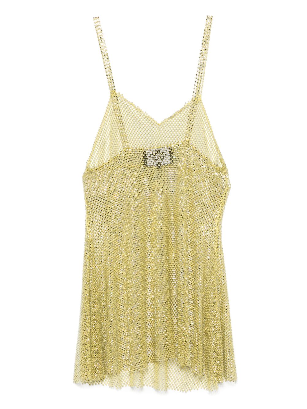 Santa Brands crystal-embellishment mini dress - Geel