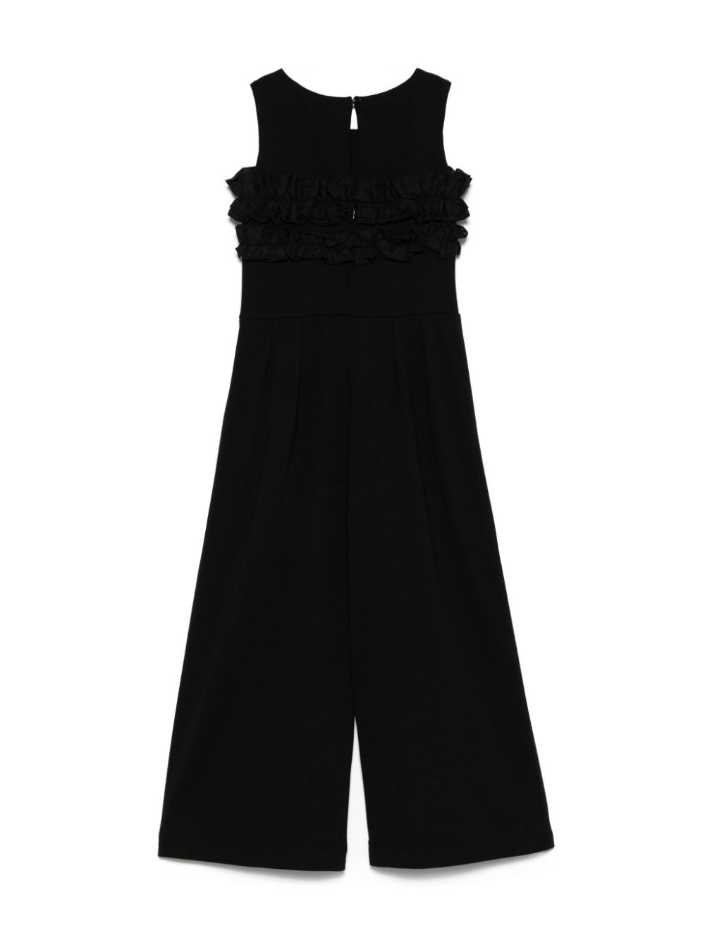 Monnalisa ruffle-detail jumpsuit - Zwart