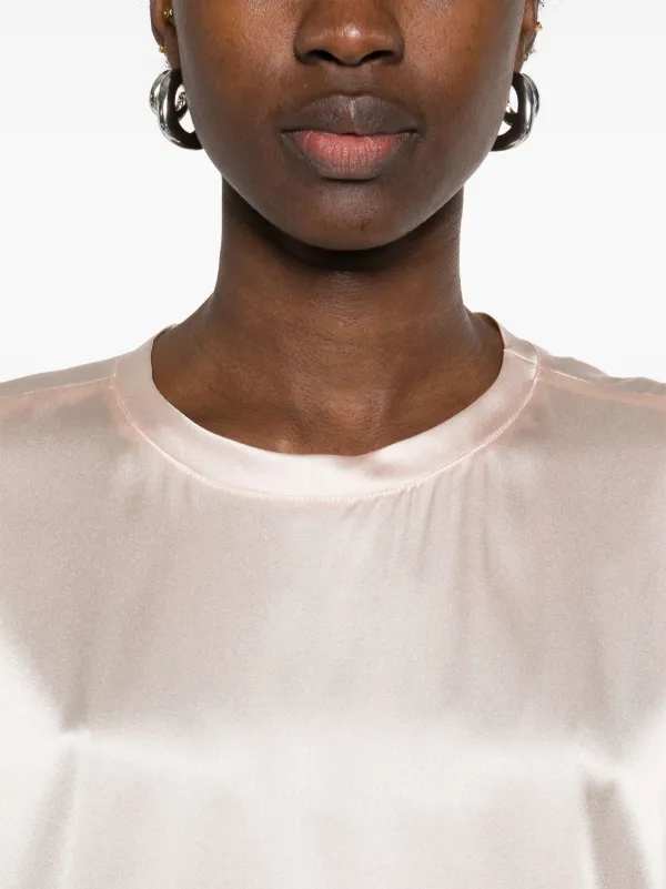 Tシャツ・カットソー PINKO 100100 A2JR Shirts T-shirt in silk 'Farida' Pinko T-shirt in silk 'Farida' Rose Woman – MAXIMILIAN.it