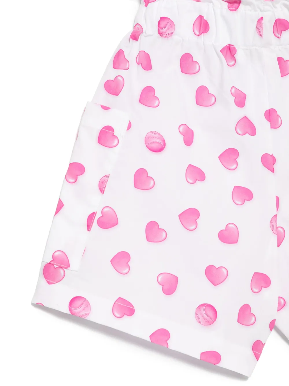 Monnalisa Shorts met hartprint Wit