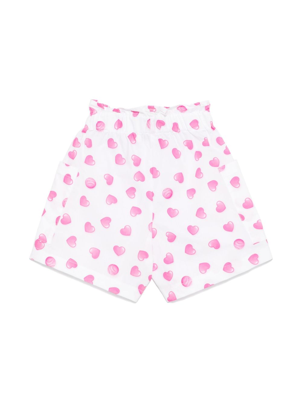 Monnalisa Shorts met hartprint - Wit