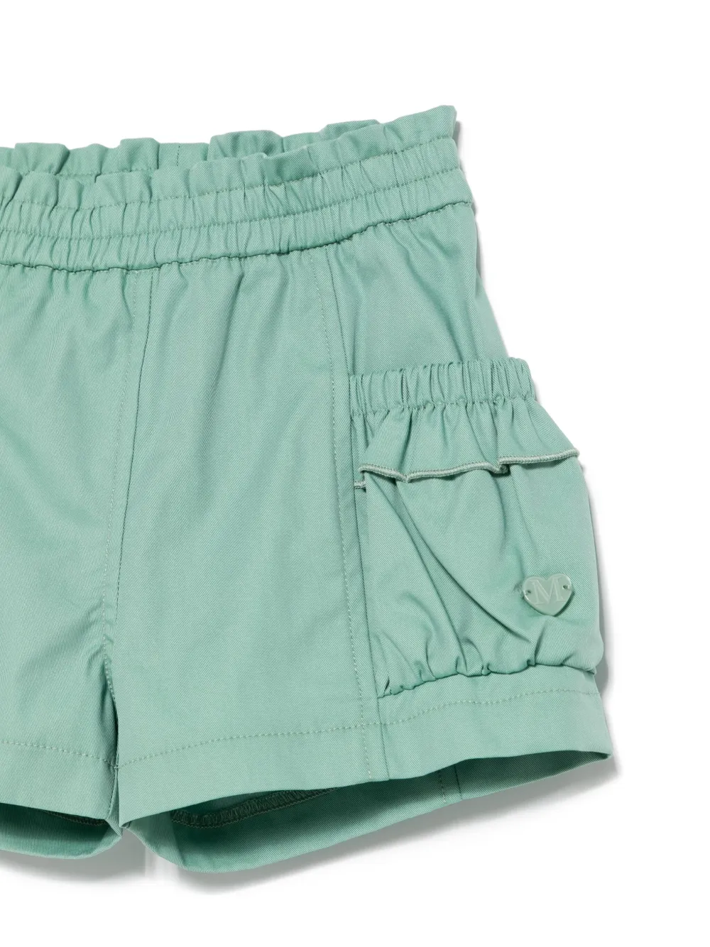 Monnalisa Shorts met logoplakkaat Groen