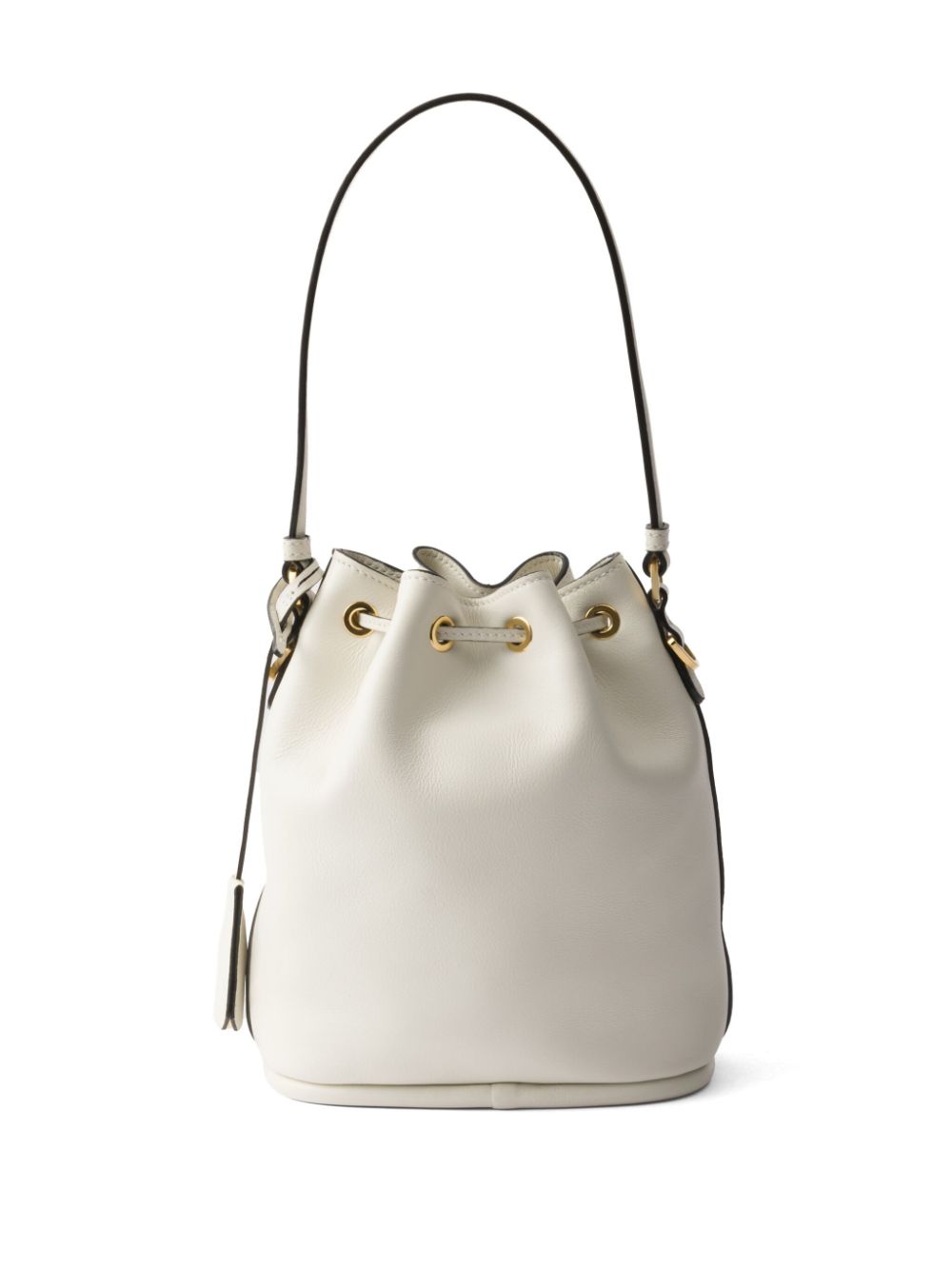 Prada mini leather bucket bag - Wit