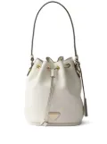 Prada mini leather bucket bag - White