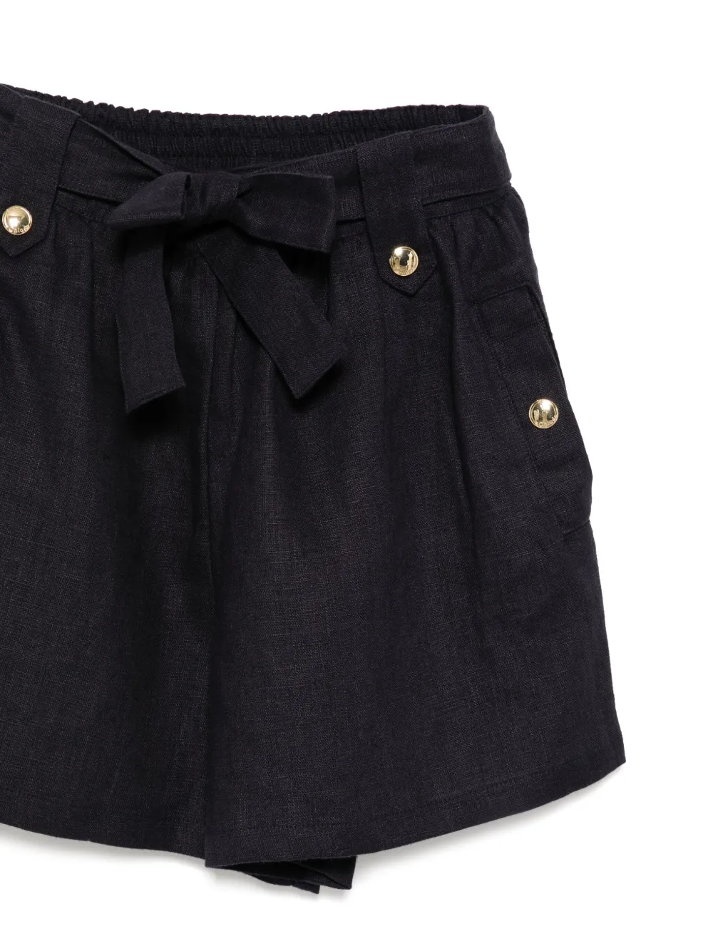 Chloé Kids Linnen shorts Blauw
