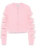 Self-Portrait x Christopher Kane cut-out lace-detail cardigan - Pink