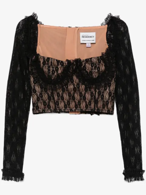 Self-Portrait top de encaje de SELF-PORTRAIT x Christopher Kane