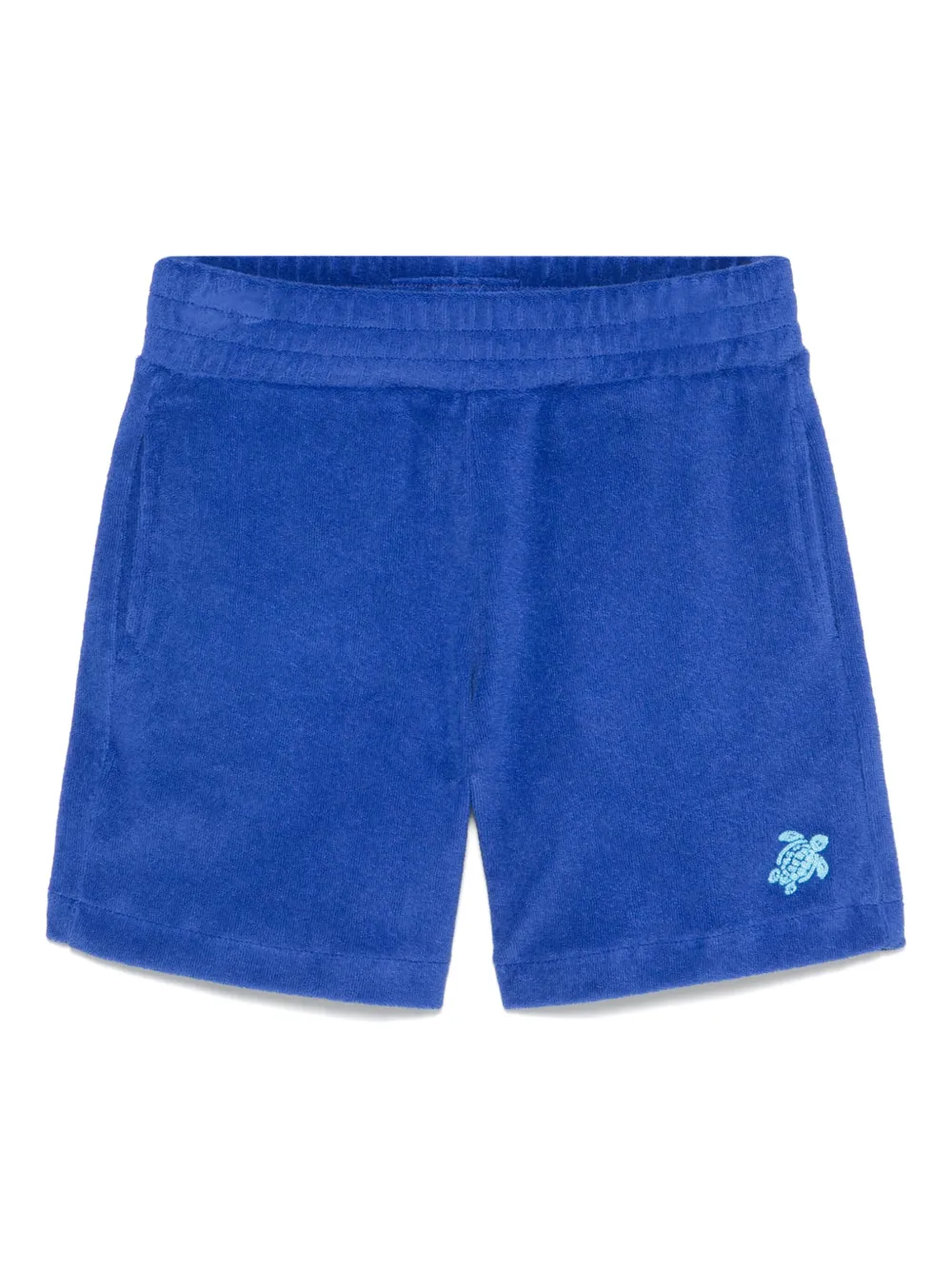 Vilebrequin Kids Shorts met borduurwerk en franje Blauw