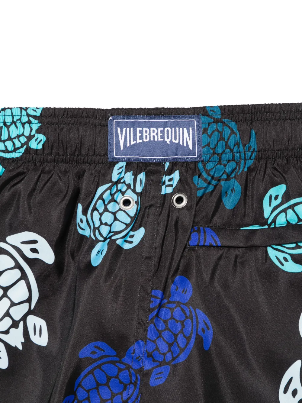 Vilebrequin Kids Zwembroek met schildpadprint - Zwart