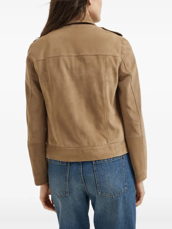 Brunello Cucinelli レザージャケット | ブラウン | FARFETCH JP