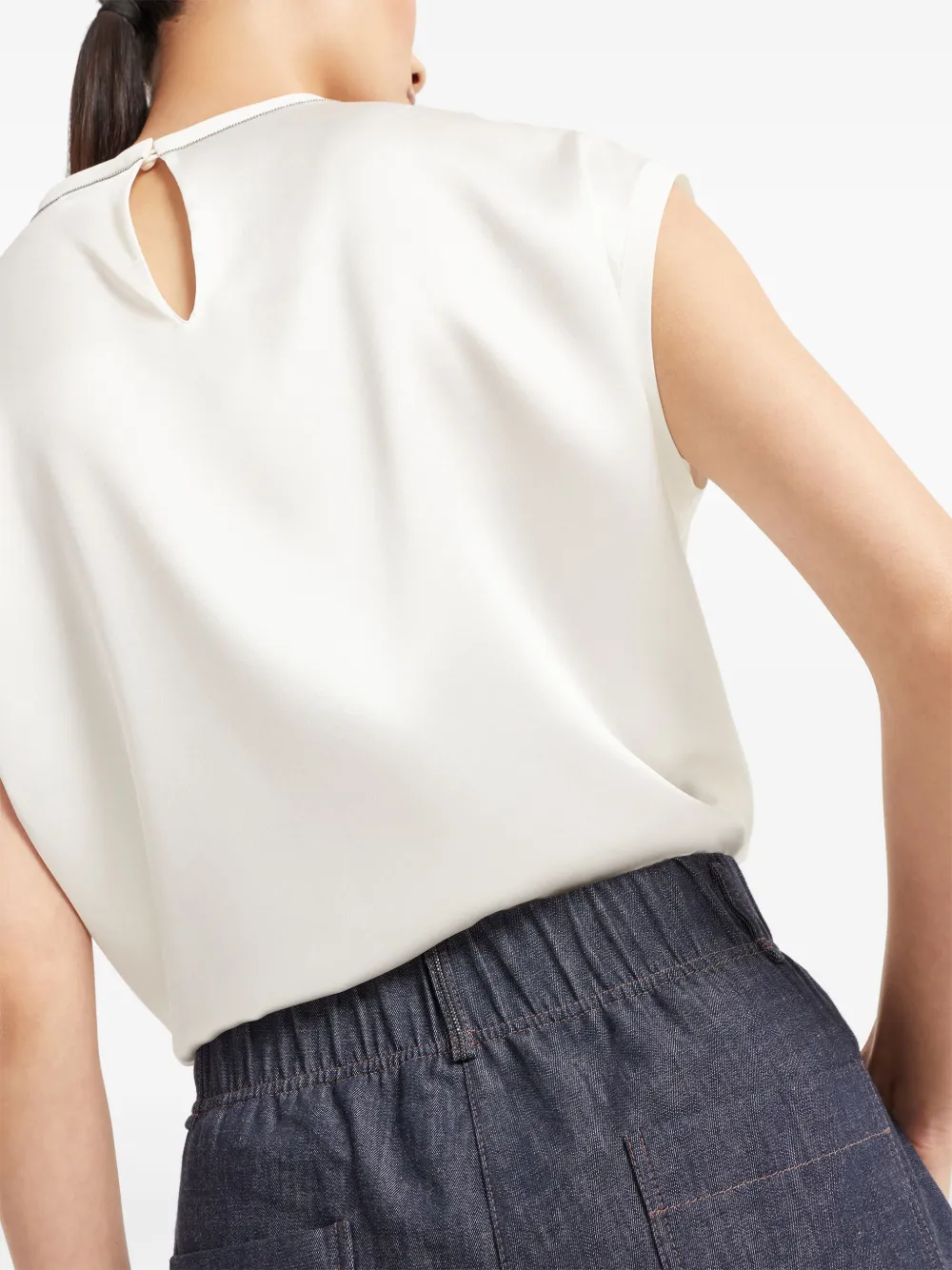 Shop Brunello Cucinelli Wide-leg Jeans In Blue