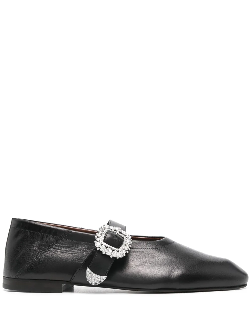 Wales Bonner buckle-detail ballet flats Black