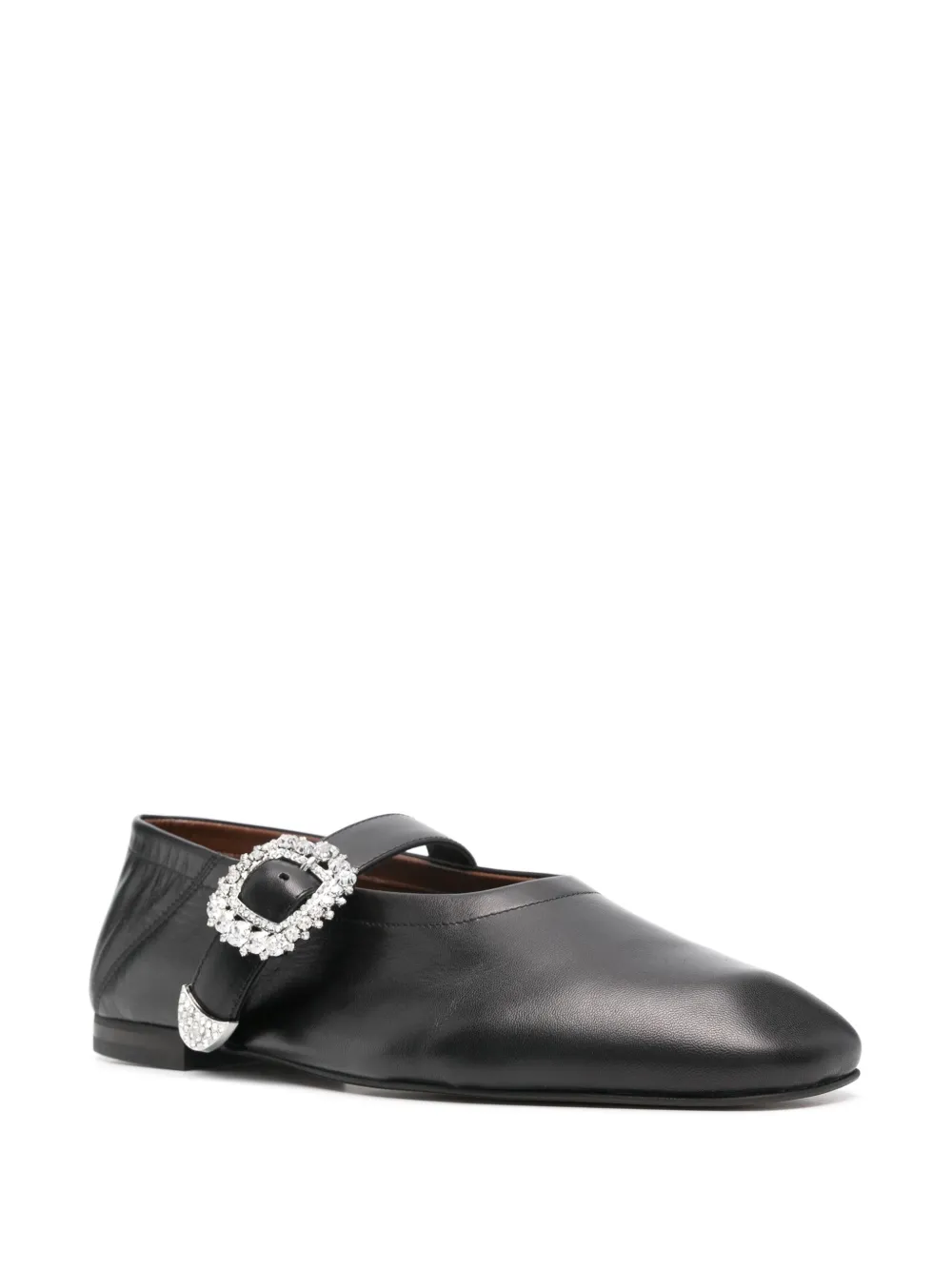 Wales Bonner Ballerina's met gespdetail - Zwart