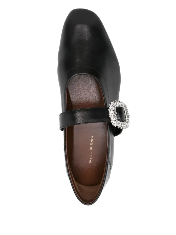 Wales Bonner buckle-detail Ballet Flats | Black | FARFETCH