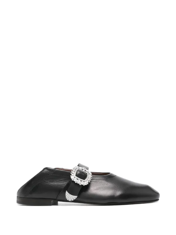 【送料&関税込】Wales Bonner Ballerina Buckle Ballet Flats I Wales Bonner buckle-detail Ballet Flats | Black | FARFETCH