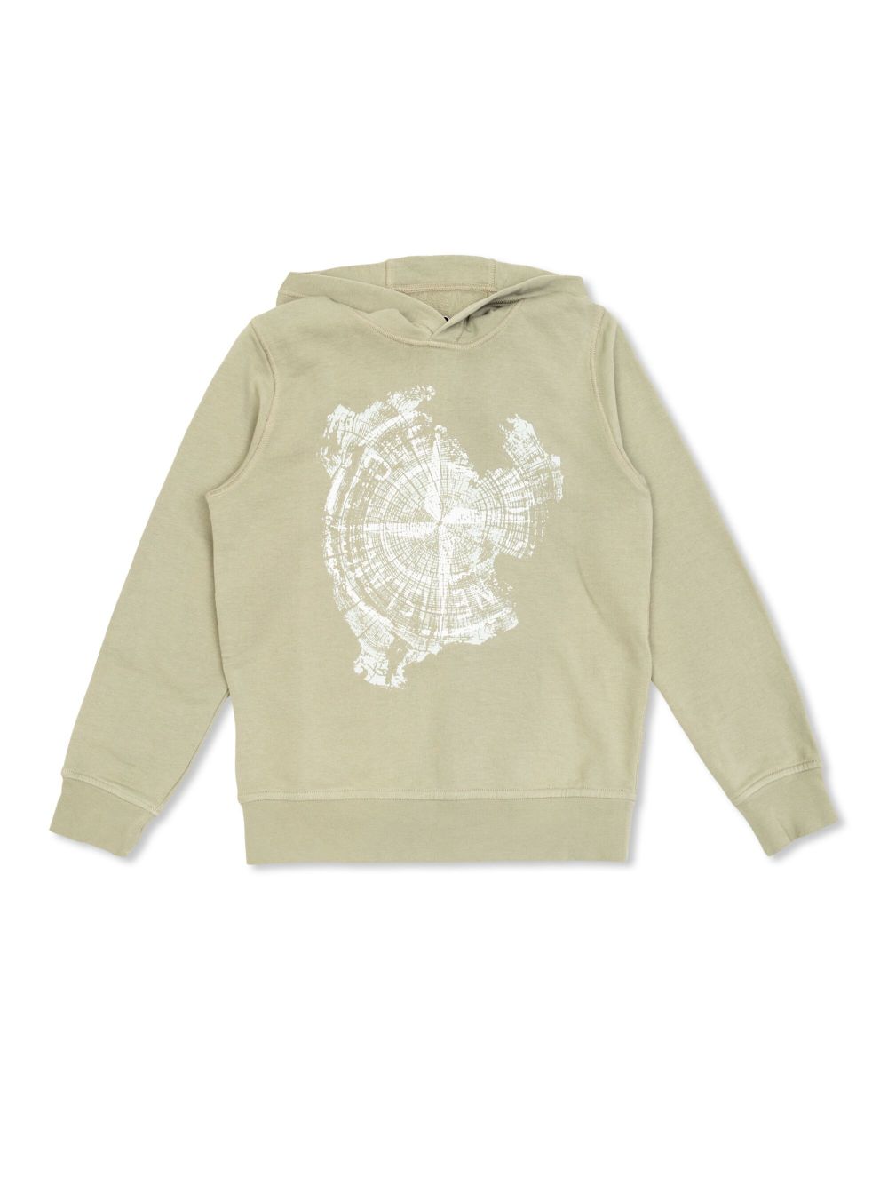 Stone Island Junior Compass-print hoodie - Green