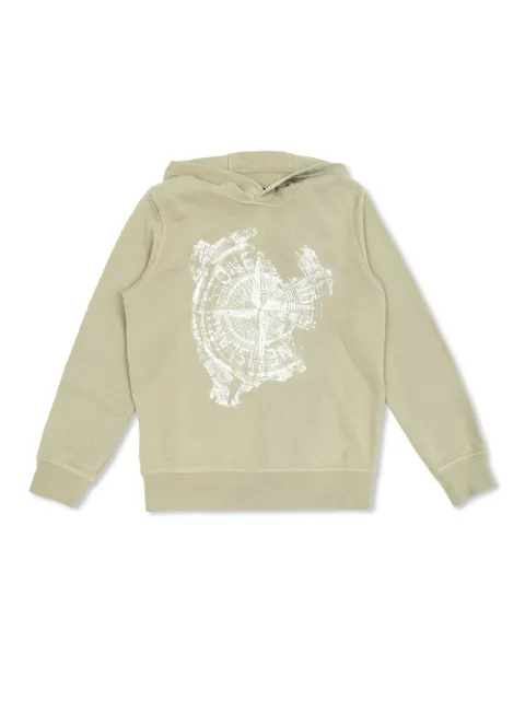 Stone Island Junior Compass-print hoodie