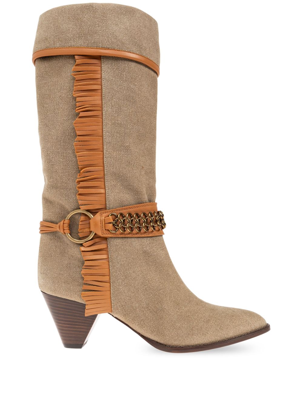 ISABEL MARANT fringe-detail boots Neutrals