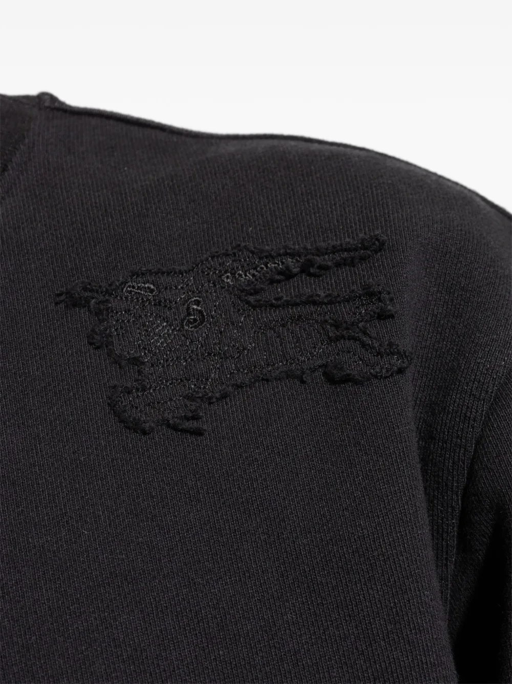 Burberry Sweater met Equestrian Knight-patch Zwart