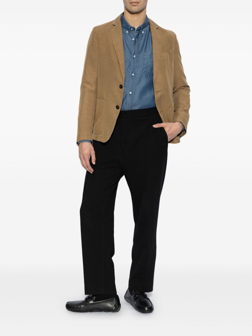 Officine Generale single-breasted blazer - Bruin