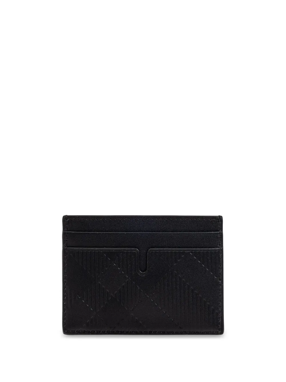 Burberry check-embossed card holder | Black | Image 1