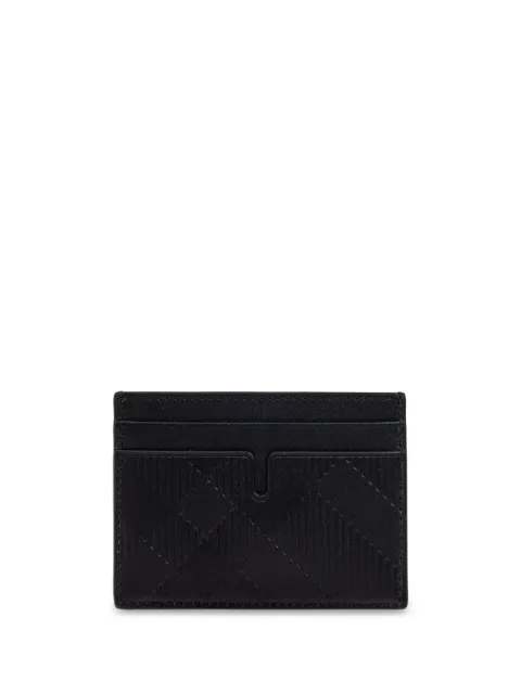 Burberry check-embossed card holder
