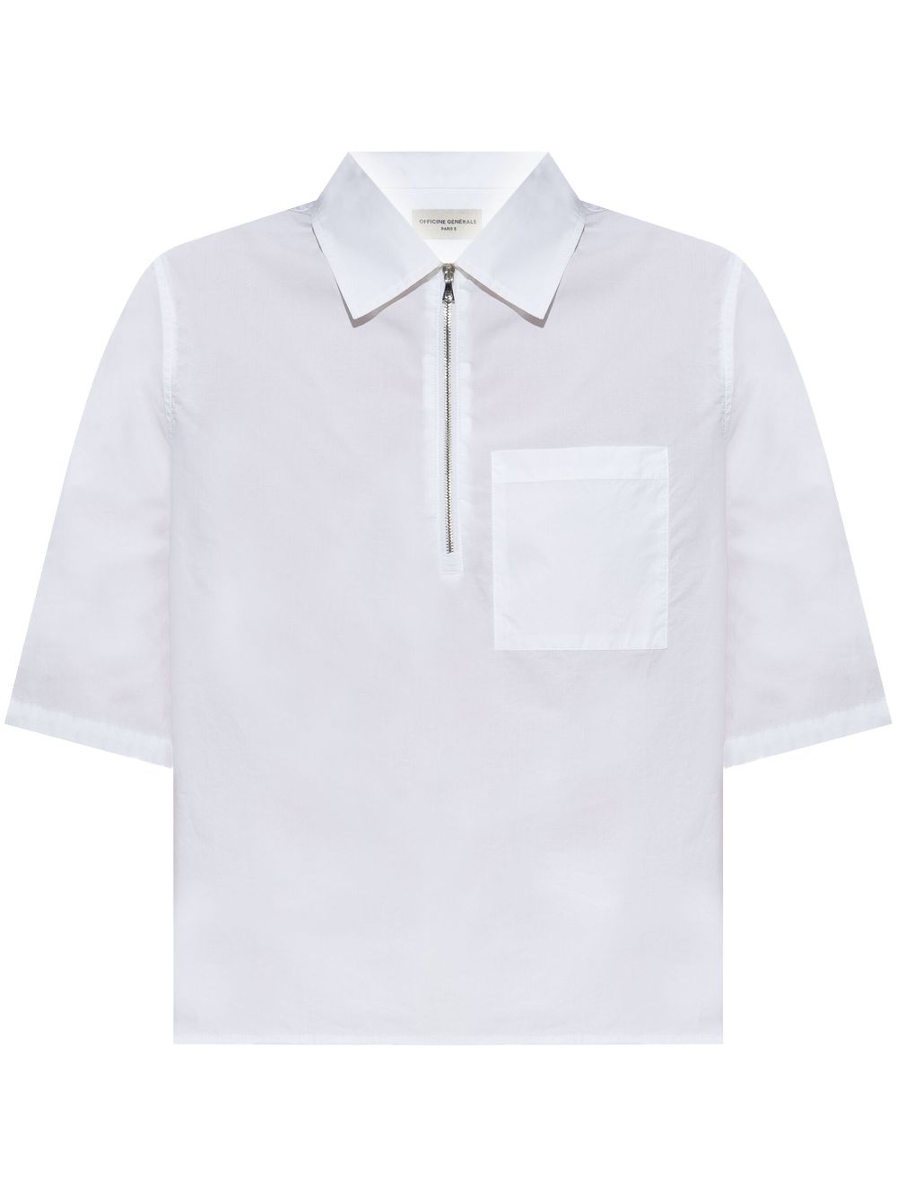 poplin polo shirt